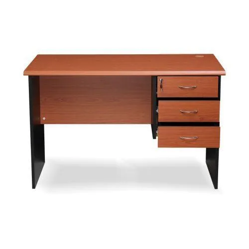 4 feet Office Table with 3 Drawers-Cherry-BLKL