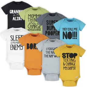 8-Pack Funny Baby Onesies Brand Bodysuits