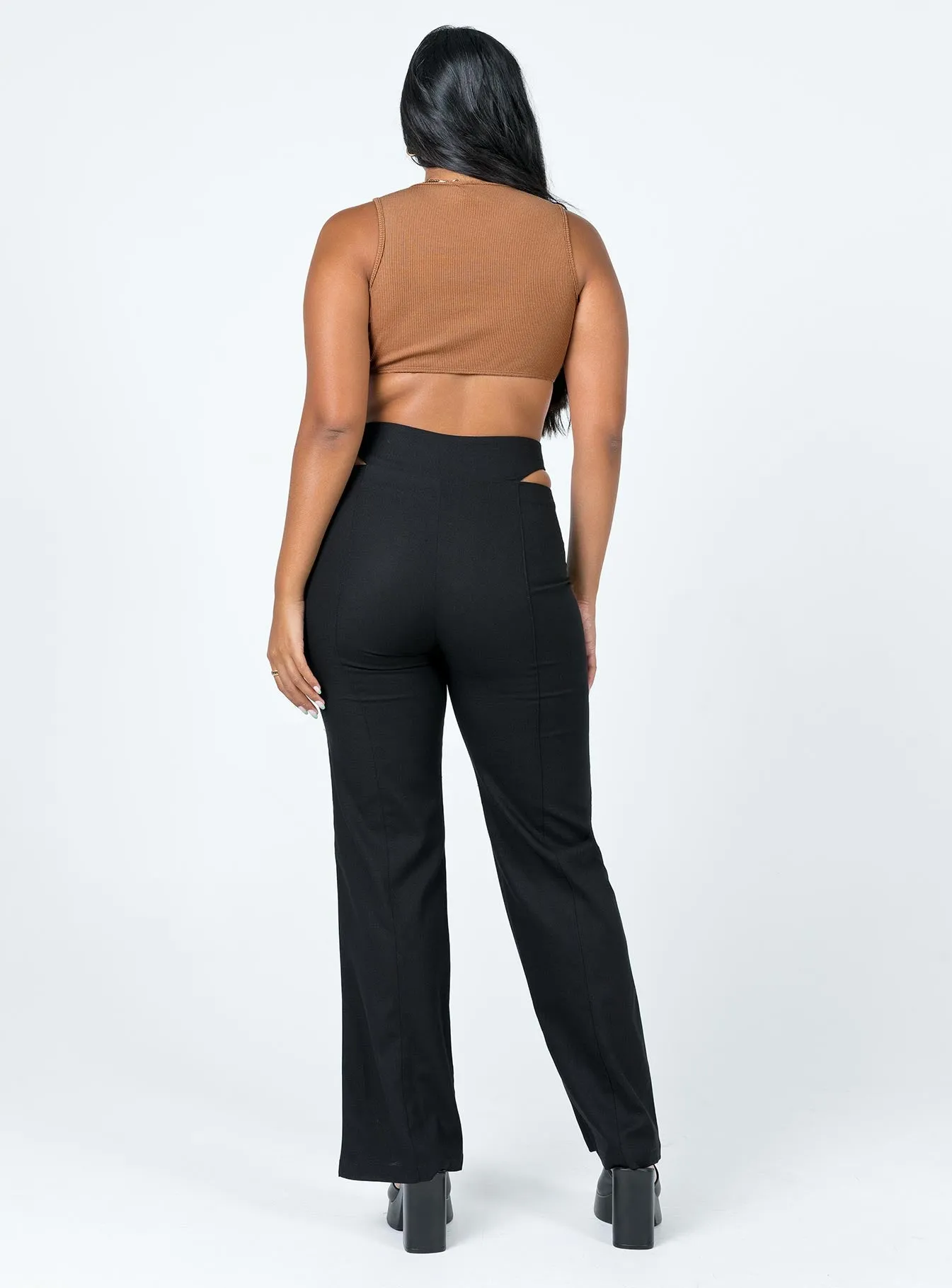 Alexia Wide Leg Pants Black