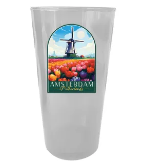 Amsterdam Netherlands Design B Souvenir Plastic 16 oz pint