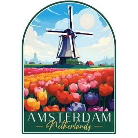 Amsterdam Netherlands Design B Souvenir Vinyl Decal Sticker