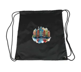 Amsterdam Netherlands Design C Souvenir Cinch Bag with Drawstring Backpack