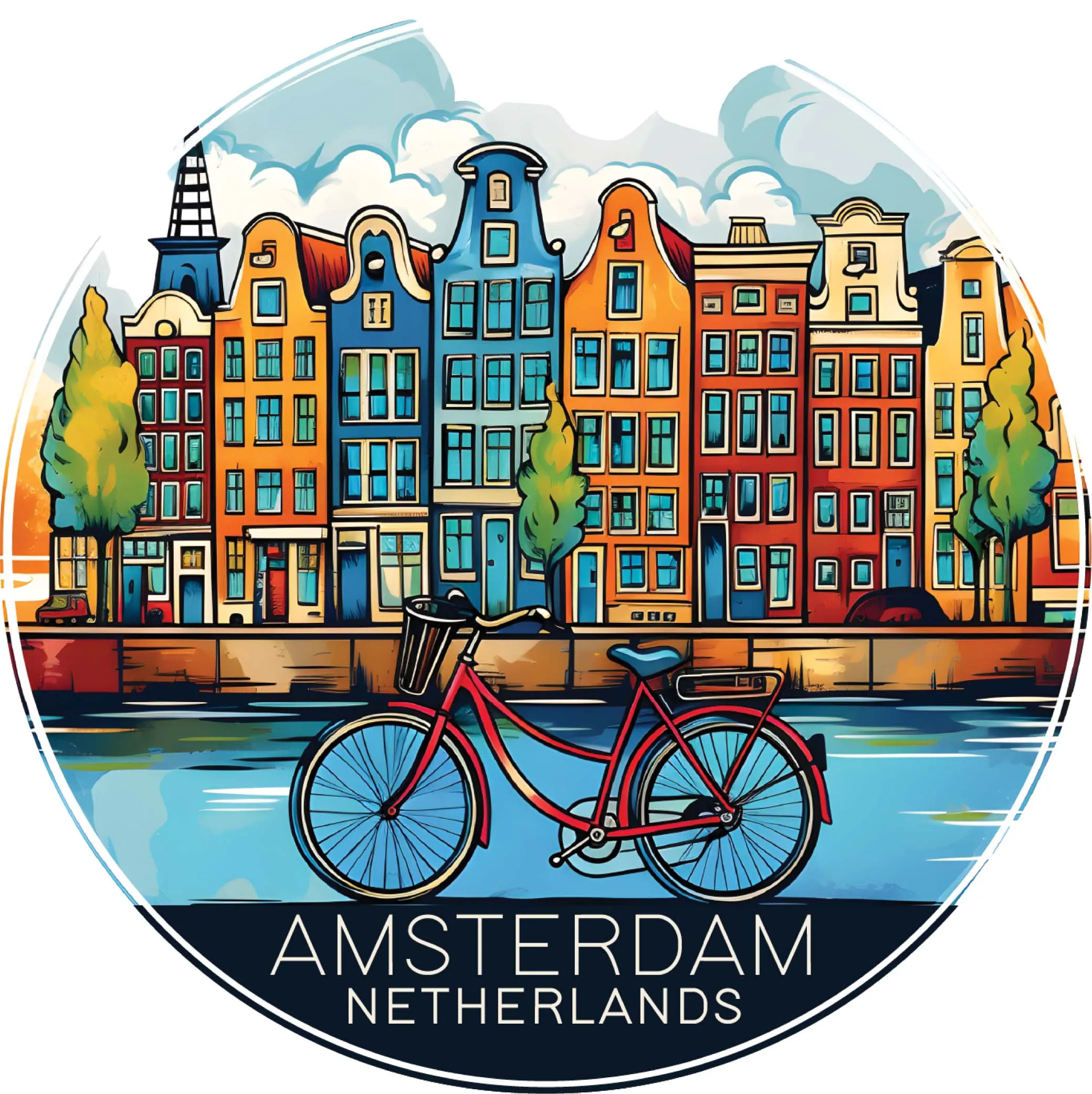 Amsterdam Netherlands Design D Souvenir Vinyl Decal Sticker