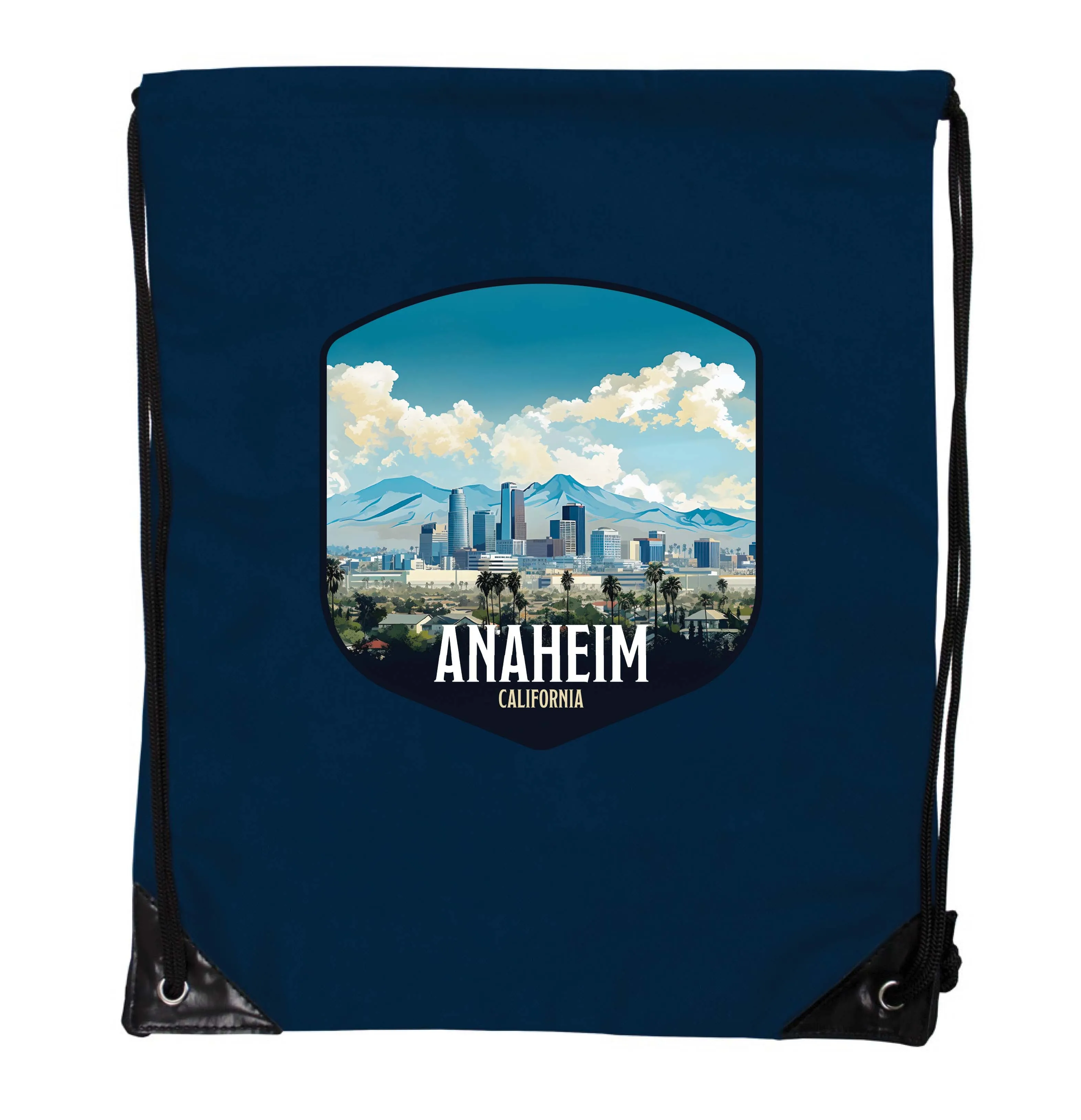 Anaheim California Design A Souvenir Cinch Bag with Drawstring Backpack