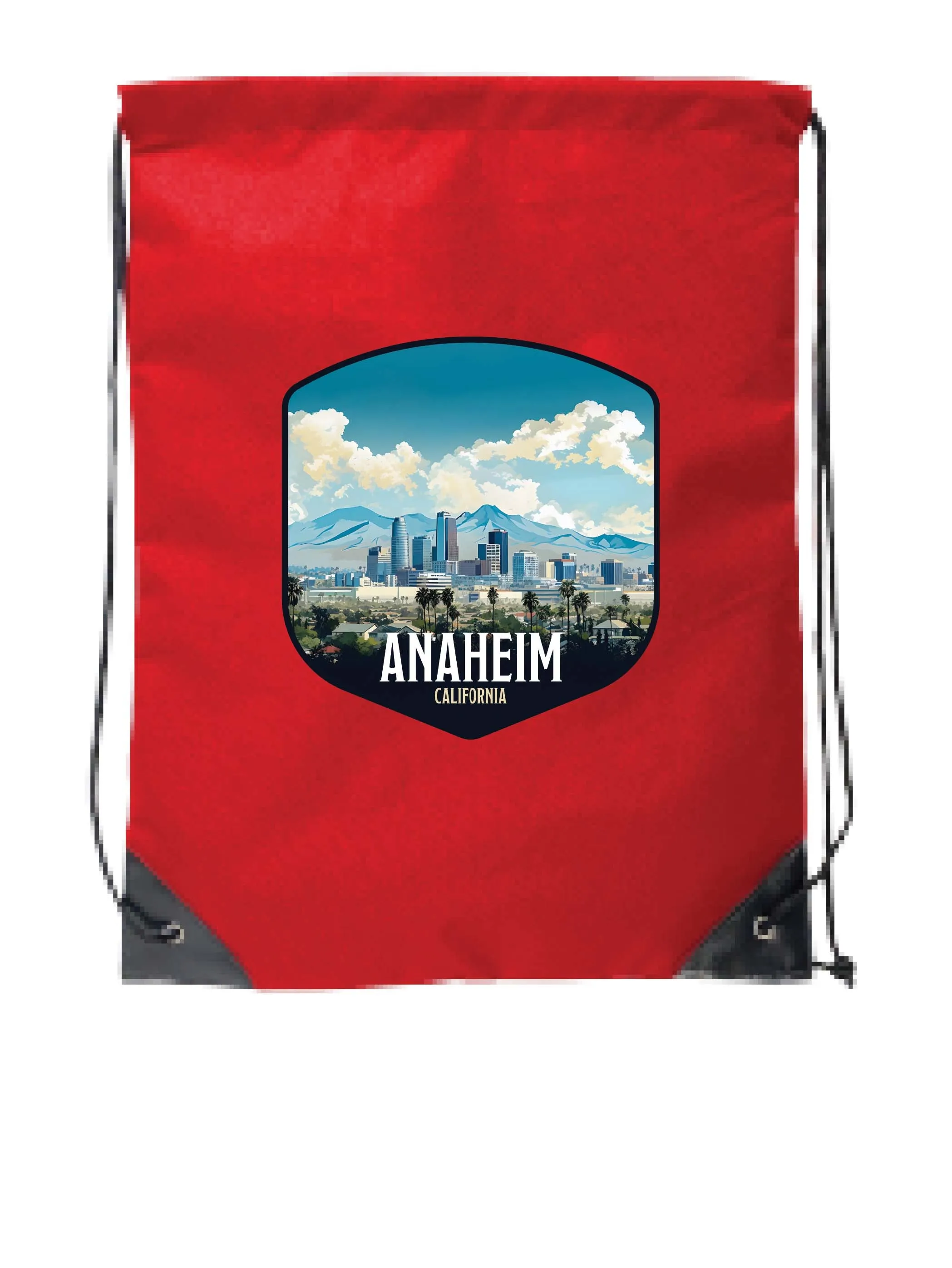 Anaheim California Design A Souvenir Cinch Bag with Drawstring Backpack