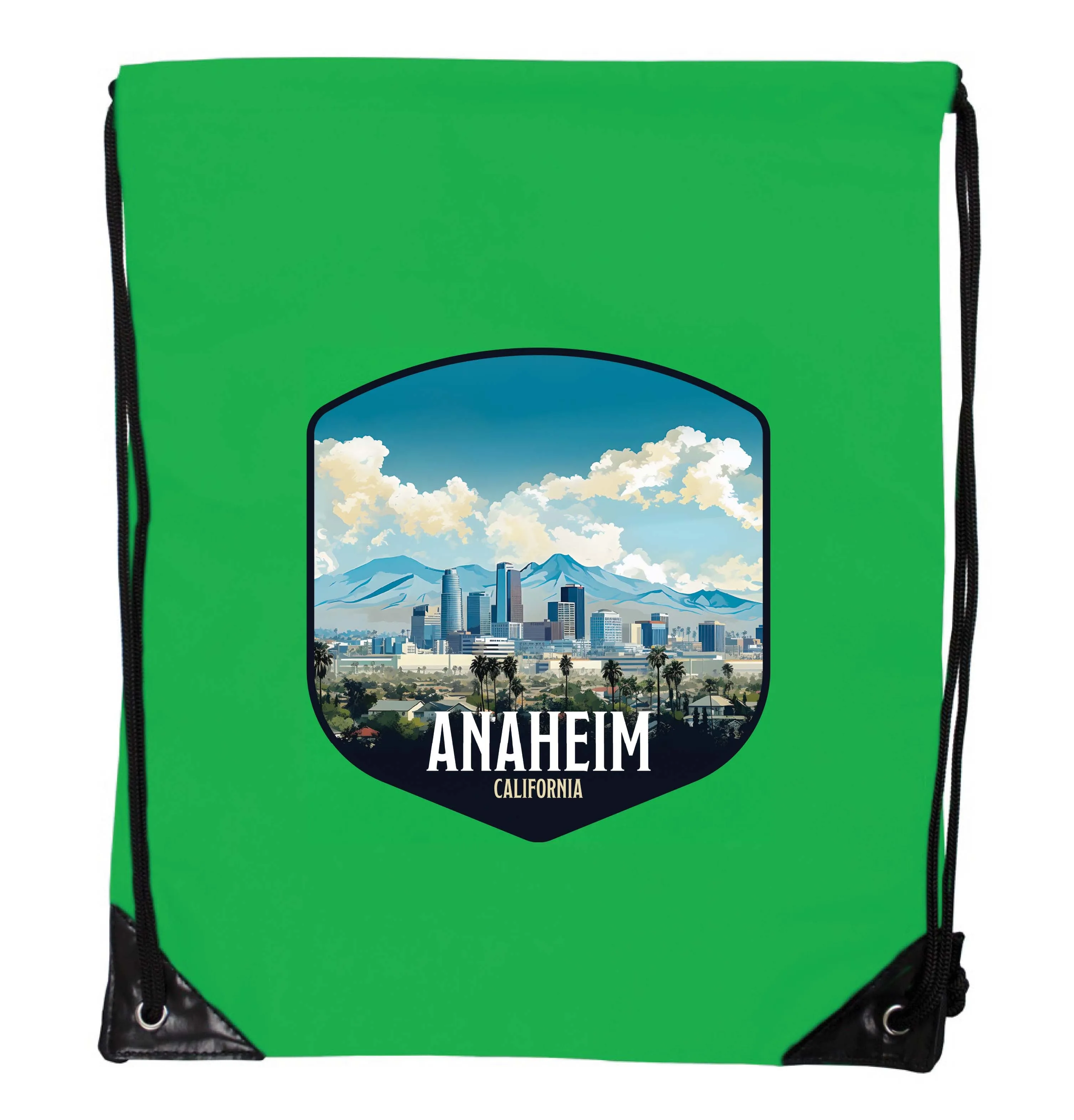 Anaheim California Design A Souvenir Cinch Bag with Drawstring Backpack