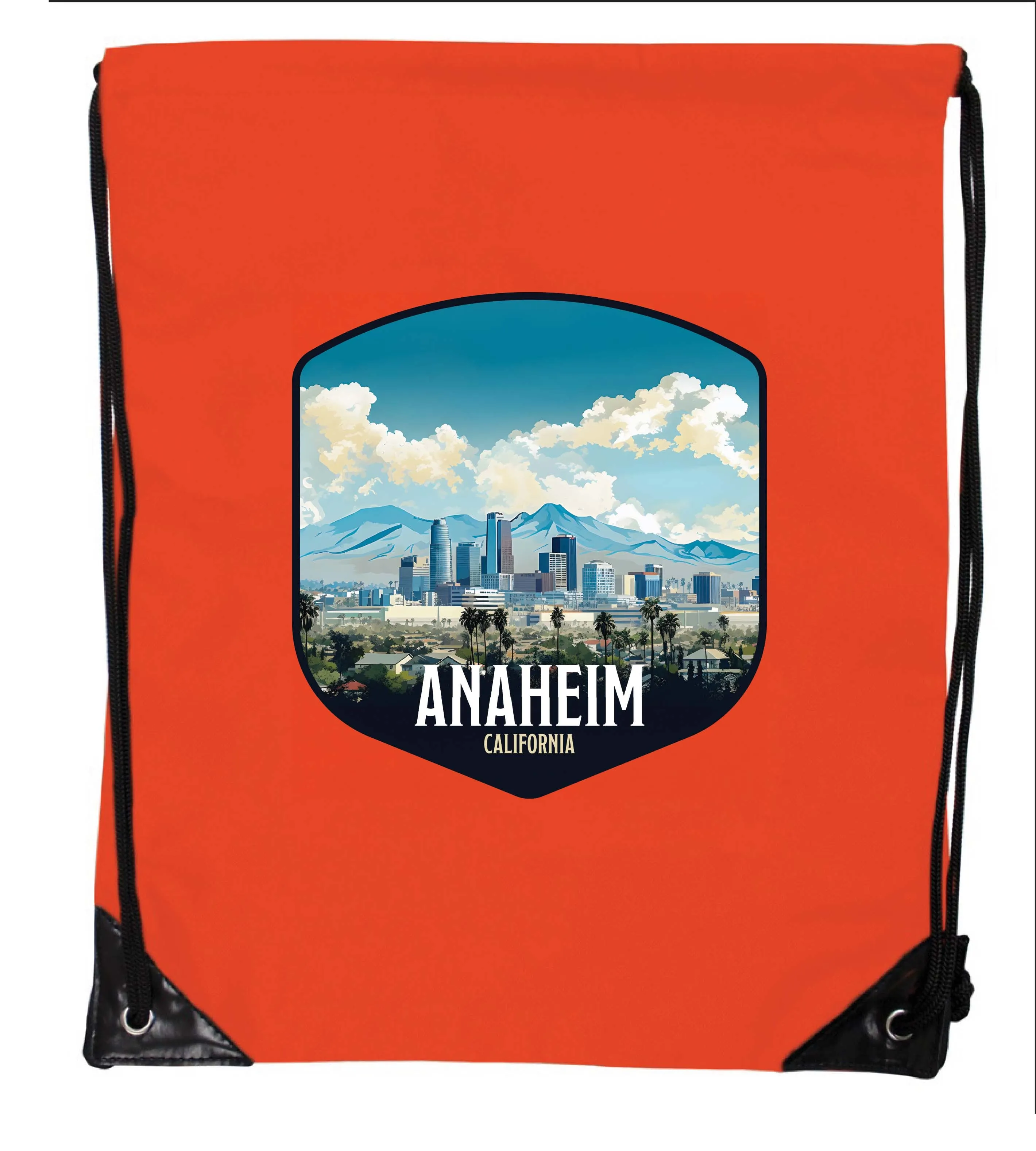 Anaheim California Design A Souvenir Cinch Bag with Drawstring Backpack