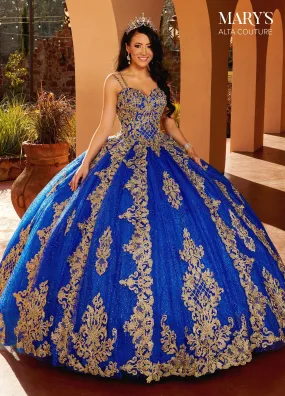 Applique Glitter Quinceanera Dress by Alta Couture MQ3091