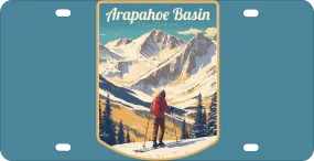 Arapahoe Basin Design A Souvenir Metal License Plate