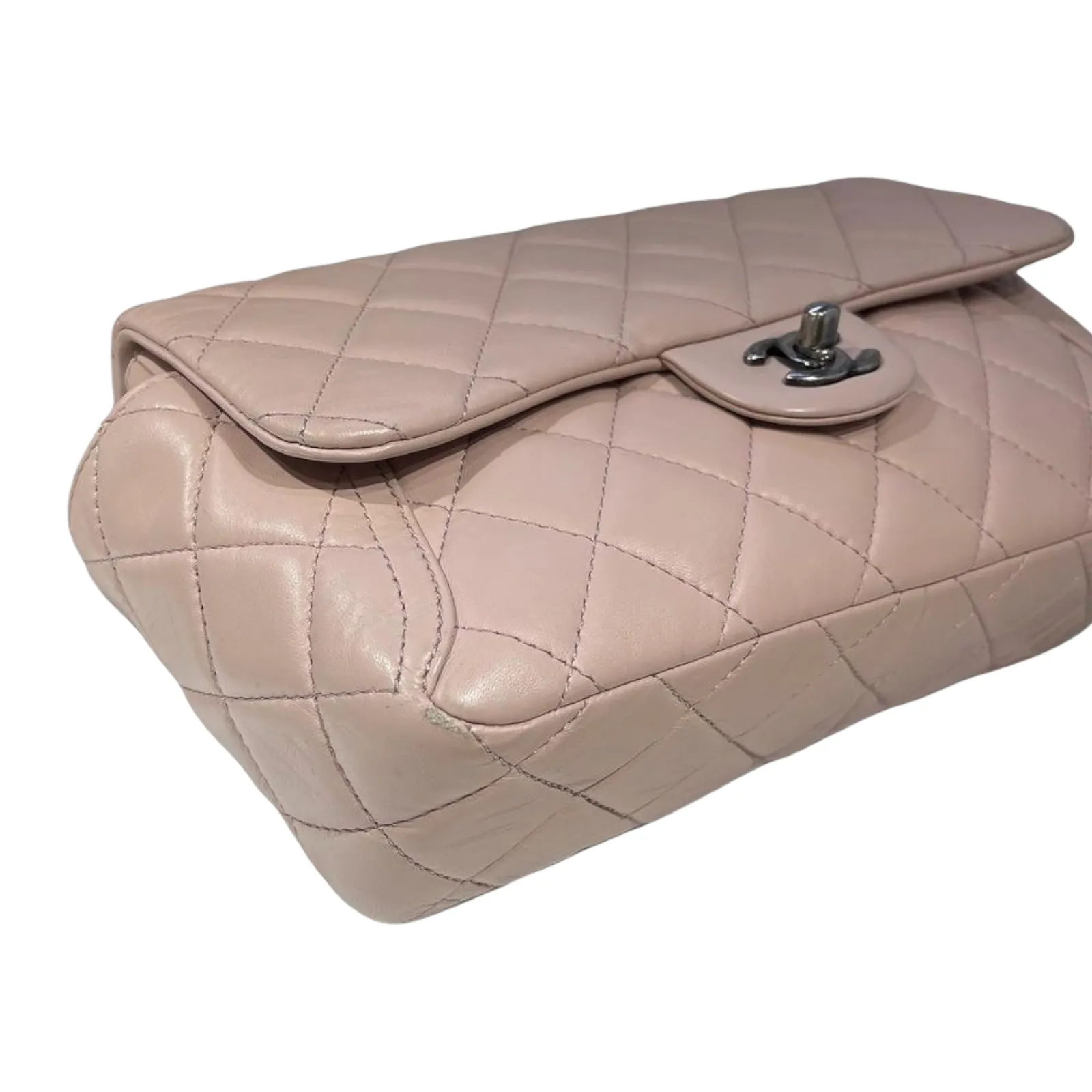 Around Pockets Flap Lambskin Pastel Pink RHW