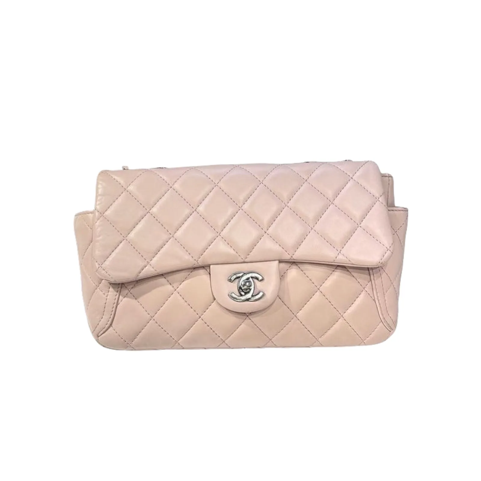 Around Pockets Flap Lambskin Pastel Pink RHW