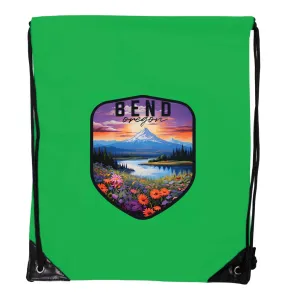 Bend Oregon Design A Souvenir Cinch Bag with Drawstring Backpack