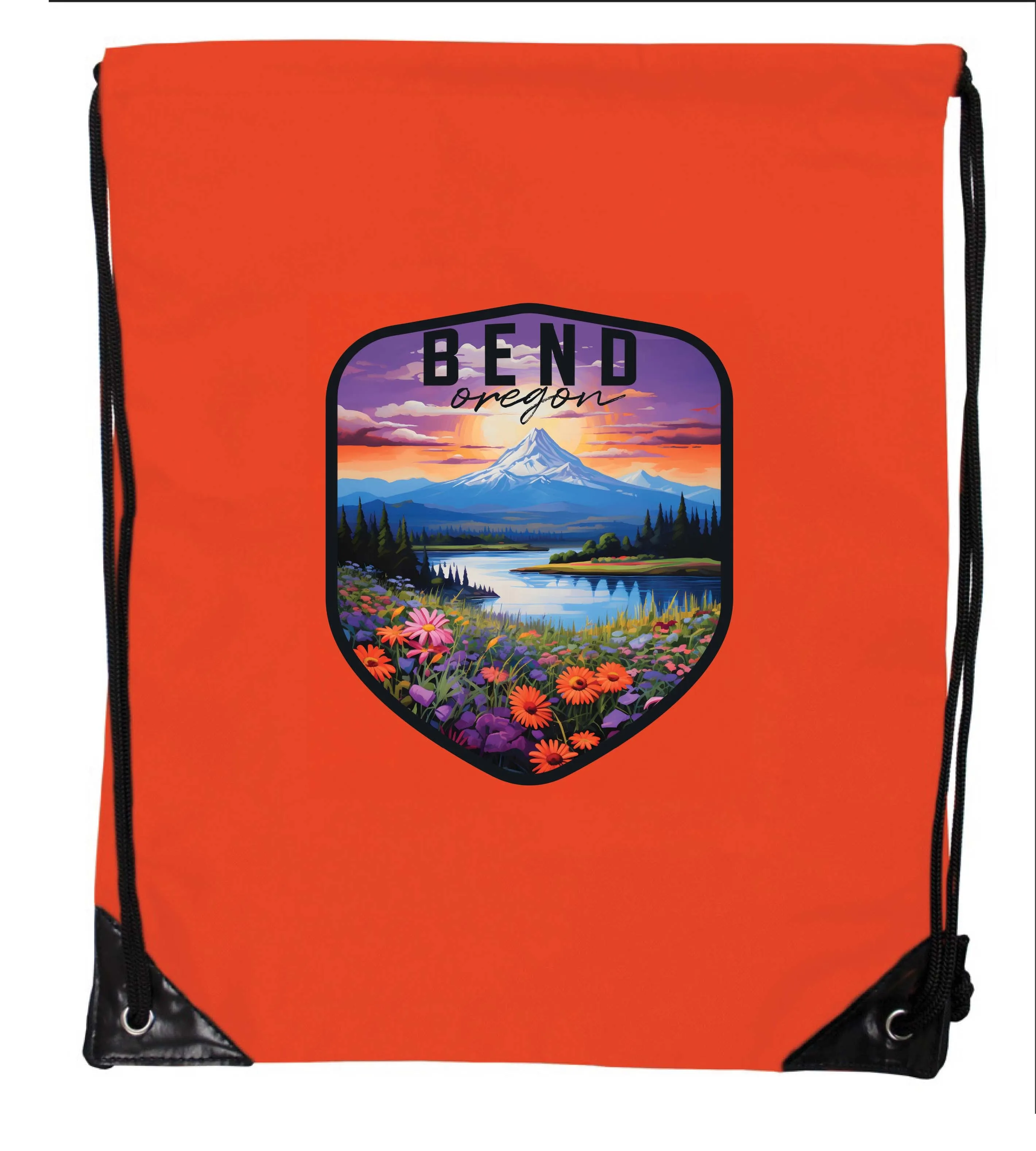 Bend Oregon Design A Souvenir Cinch Bag with Drawstring Backpack