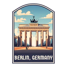 Berlin Germany Design A Souvenir Die Cut Flat Magnet