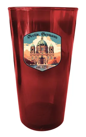 Berlin Germany Design B Souvenir Plastic 16 oz pint