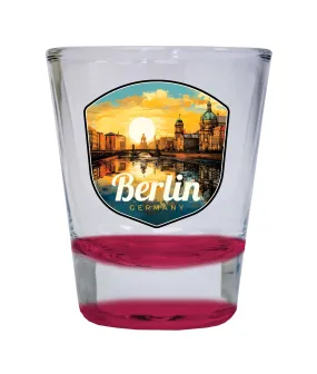 Berlin Germany Design C Souvenir 2 Ounce Shot Glass Round