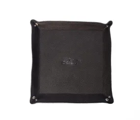 Celtic Black Color Pure Leather Tray For Office Use