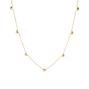 DAINTY POISE HEART NECKLACE - GOLD