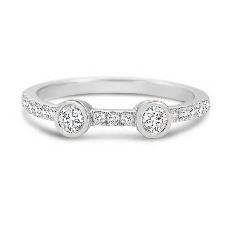 Forevermark Tribute™ Diamond Double Bezel Stack Band