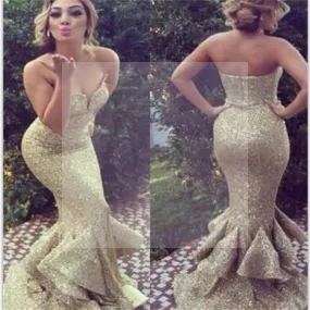 Gold Sequin Prom Dresses, Sparkle Prom Dresses, Sweetheart Long Prom Dresses, Charming Prom Dresses, Party Prom Dresses, Evening Prom Dresses, Elegant Prom Dresses Online, PD0079