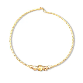 #GOLD2024 | 18K Golden Omega Beaded Bracelet