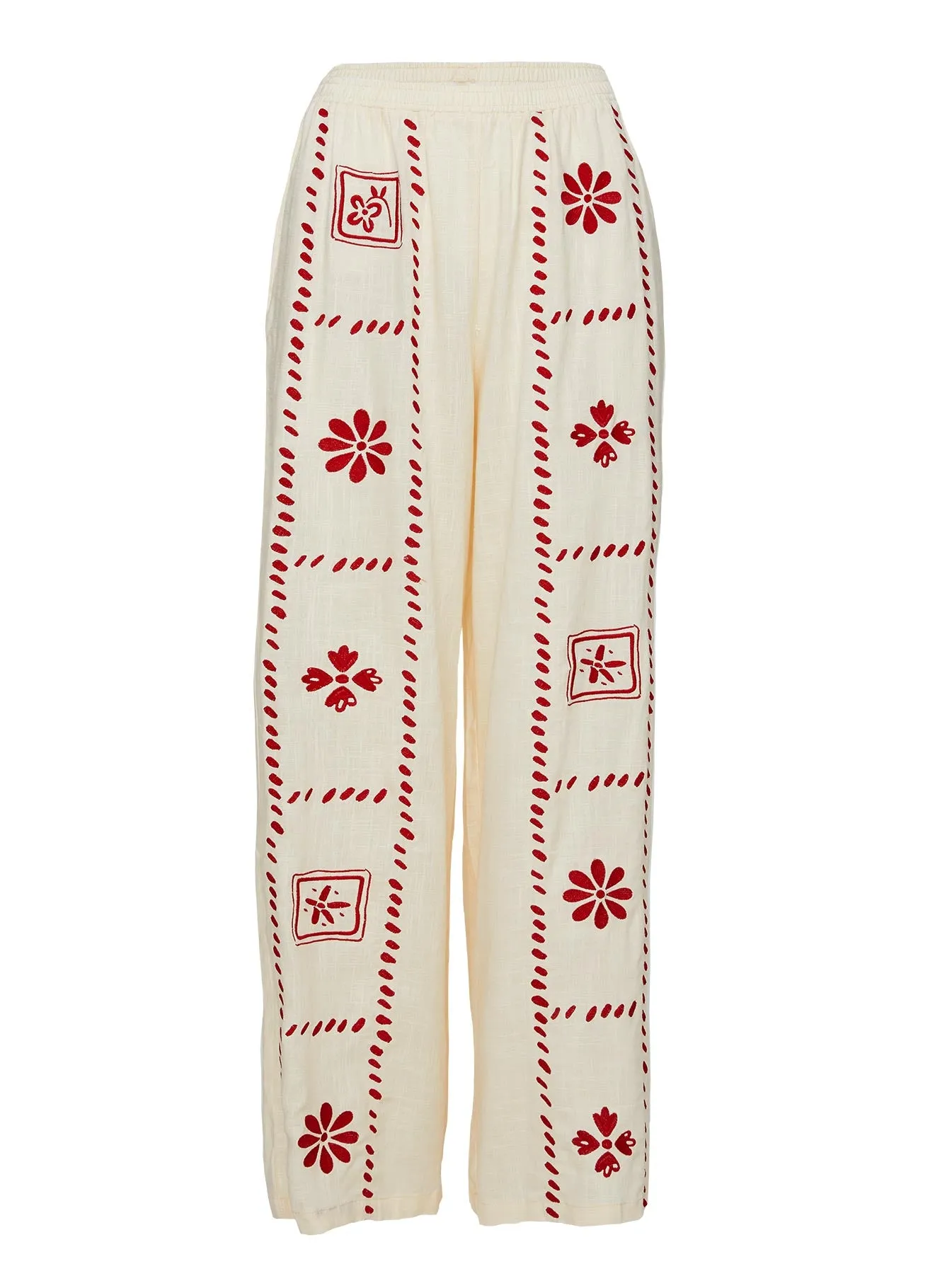 Grazia Pants Cream / Red