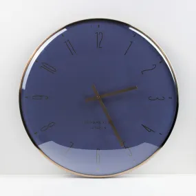 Oyster Clock - Navy/Gold