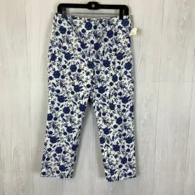 Pants Cropped By Talbots In Blue & White, Size: 8