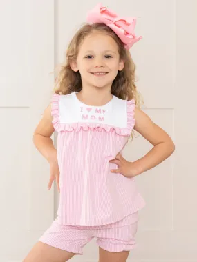 Pink Mom Love Ruffle Outfit