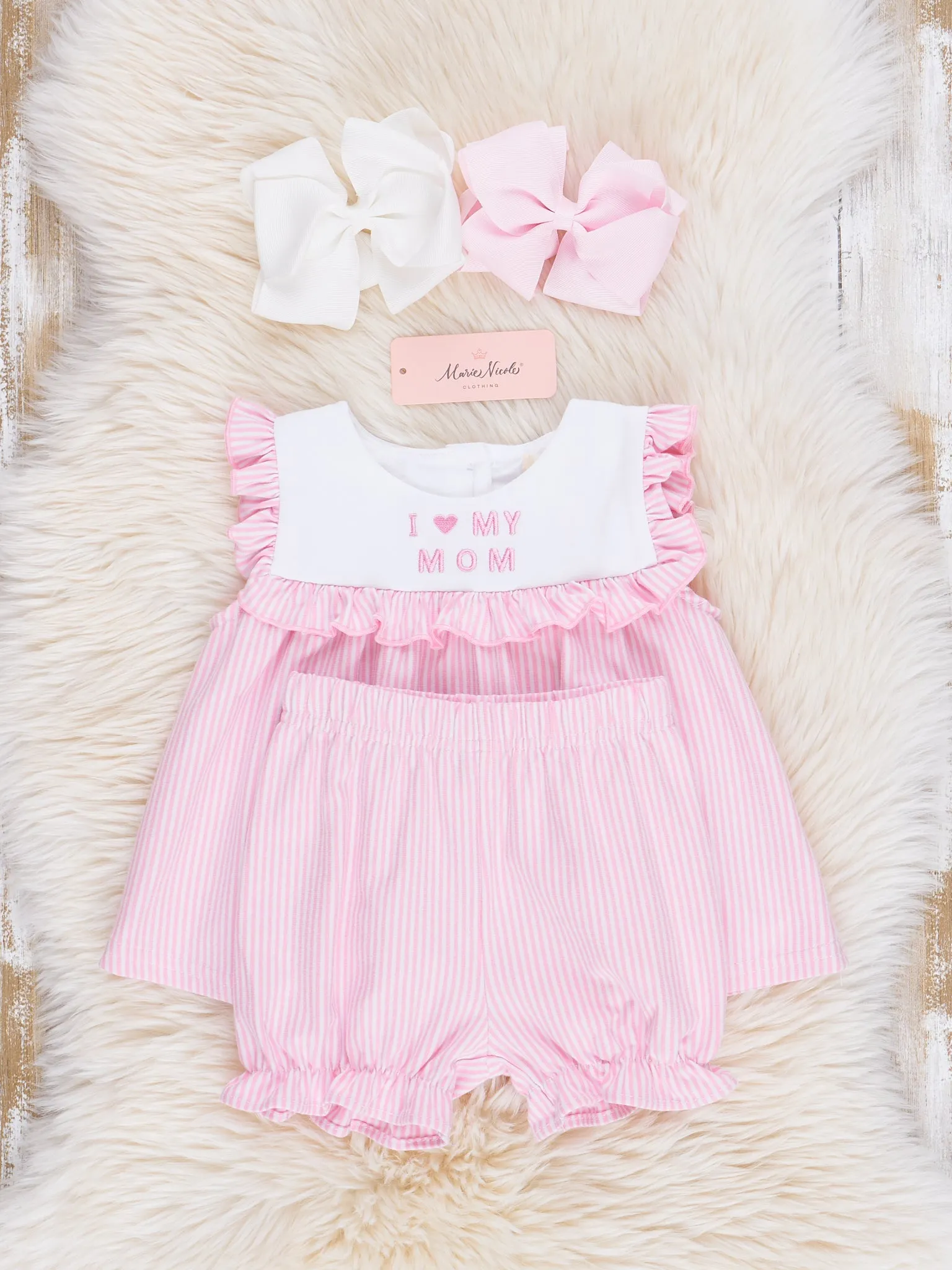 Pink Mom Love Ruffle Outfit