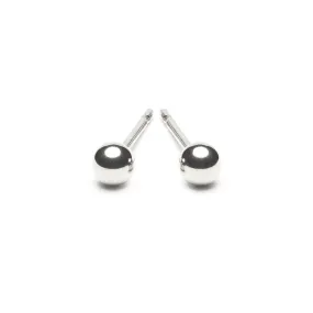 Silver Small Ball Stud Earrings