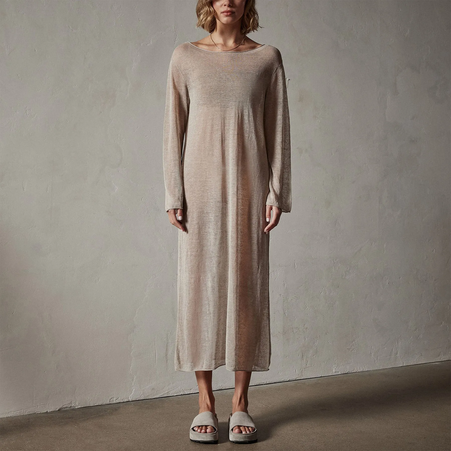 Soleil Linen Caftan - Natural